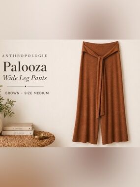 Anthropologie Palooza Wide Leg Pants Brown Size Medium